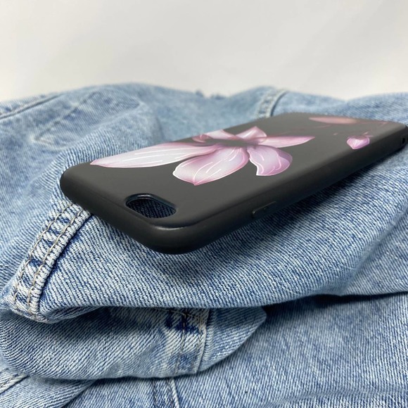 iPhone 6s Plus Case Purple Floral Silicone Glossy Cover NEW - Picture 3 of 6